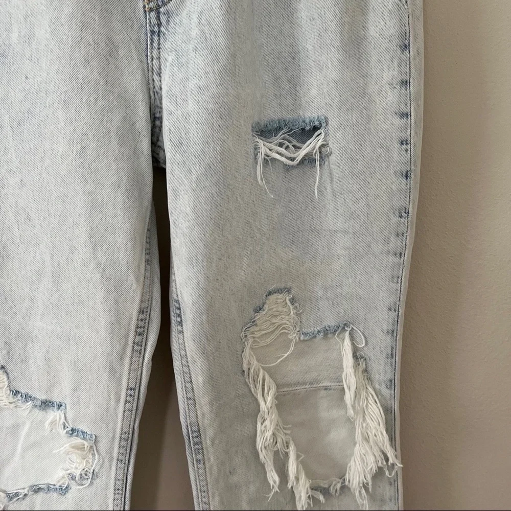 FREE PEOPLE Women's Destroyed Light Denim Pants | US 28 - Picture 6 of 6